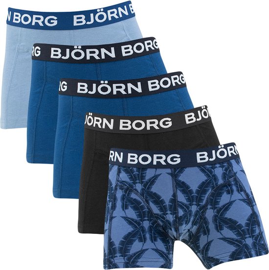 Björn Borg Core Short Long 5 Pack Blauw Katoen 170