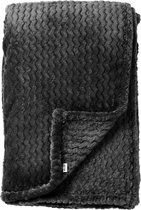 Dutch Decor - MARA - Plaid 150x200 cm - superzachte deken met zigzagpatroon - Raven - zwart