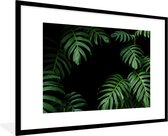 Fotolijst incl. Poster - Jungle - Planten - Monstera - Jongens - Meisjes - Kinderen - 120x80 cm - Posterlijst
