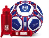 Équipe nationale de football d'Angleterre - coffret cadeau - football avec autographes - bouteille d'eau - pompe à ballon