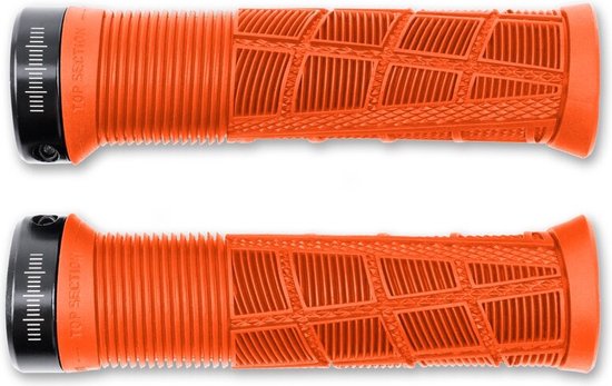 ACID Grips Disrupt - Fietshandgrepen - Handvatten met anti-slipstructuur - Extra grip - Geschikt voor Mountainbikes - Oranje - Ø 32,5 mm