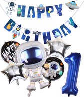Chiffre Ballon 1 - Espace - Espace - Fusée - Astronaute - Guirlande - Ballons - Galaxie - Guirlande Happy Anniversaire - Snoes