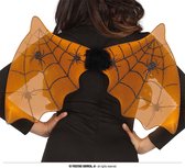 Fiestas Guirca - Vleugels Oranje met spinnen - Halloween - Halloween accessoires - Halloween verkleden