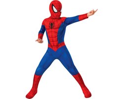 foto van Rubies - Spiderman Kostuum - Spiderman Webshooter Held Kind Kostuum - Blauw, Rood - Small - Carnavalskleding - Verkleedkleding