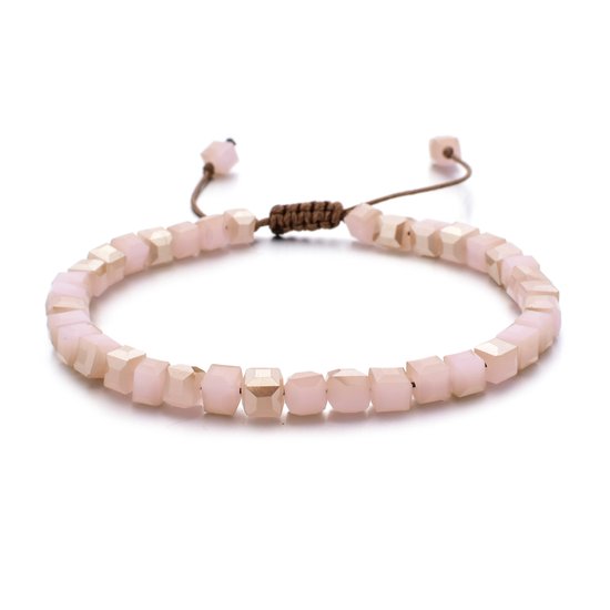 Bracelet Sorprese - Ibiza Beads - rose - réglable - cadeau - Modèle C