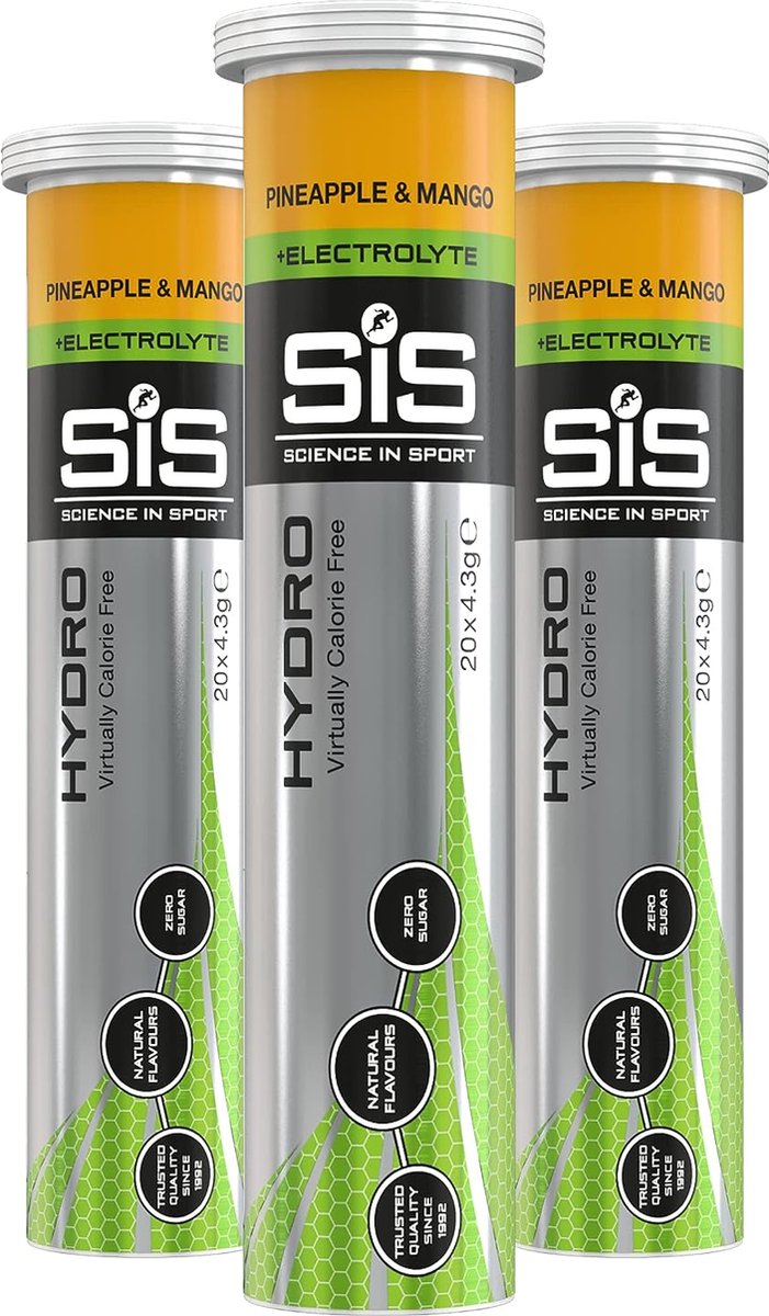 Science in Sport - SIS Go Hydro Bruistabletten - 300mg Elektrolyten - Pineapple & Mango Smaak - 3 x 20 Tabletten van Science in Sport — afbeelding 2