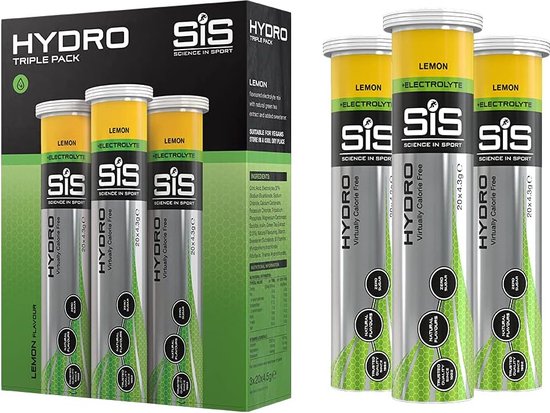 Science in Sport - SIS Go Hydro Bruistabletten - 300mg Elektrolyten - Lemon Smaak - 3 x 20 Tabletten van Science in Sport — afbeelding 2