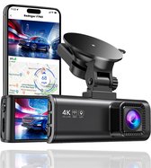 RedTiger F7NS Dashcam voor auto - Ultra 4K - Voor Camera - WiFi en GPS - 3,18 Inch met App - Dashcams - Sony Sensor - Nachtzicht - Parkeerbewaking - G Sensor - Loop opname -