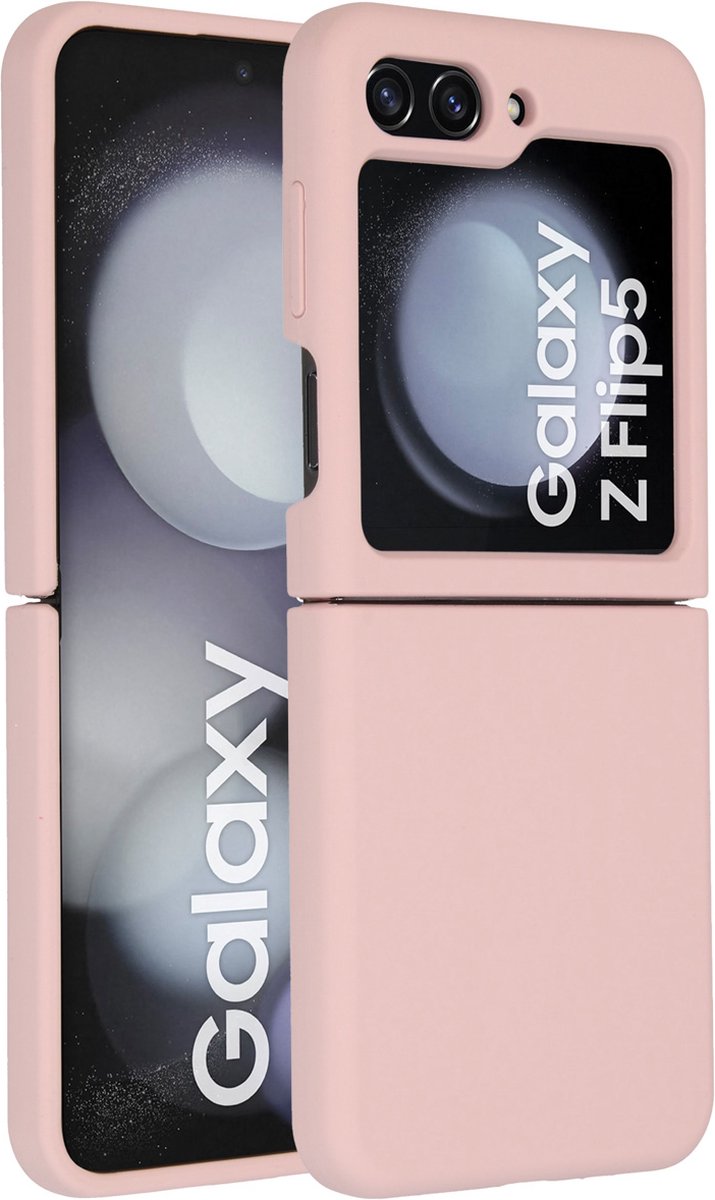 Accezz Hoesje Geschikt voor Samsung Galaxy Z Flip 5 Hoesje Siliconen - Accezz Liquid Silicone Backcover - Roze