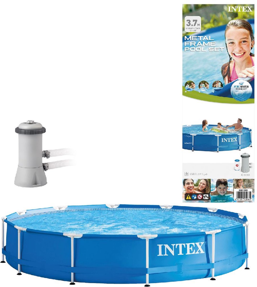 Intex Metal Frame Pool Set - Opzetzwembad - Ø 366 cm x 76 cm - Intex