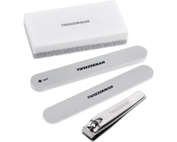 Tweezerman Essential Pedicure Kit – Complete Pedicure‑Set Met Professionele Tools Voor Teennagels – Inclusief Nagelknipper, Vijl En Pedicure Steen – Voor Verzorgde, Gezonde Teennagels – Duurzaam RVS Ontwerp