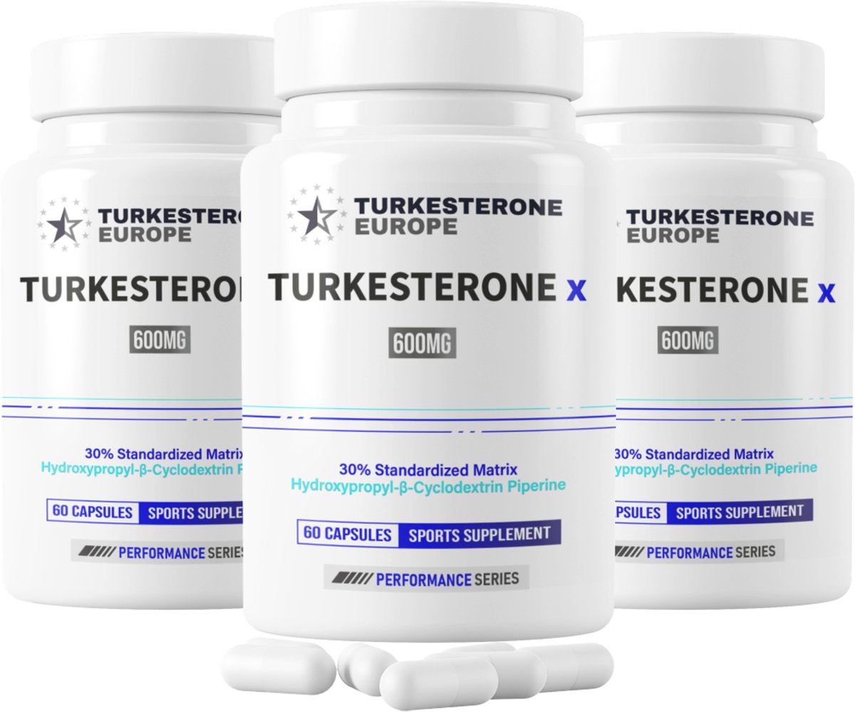 3 Pack - Turkesterone X 30% met HydroPerine™ - 180 Capsules (600mg)