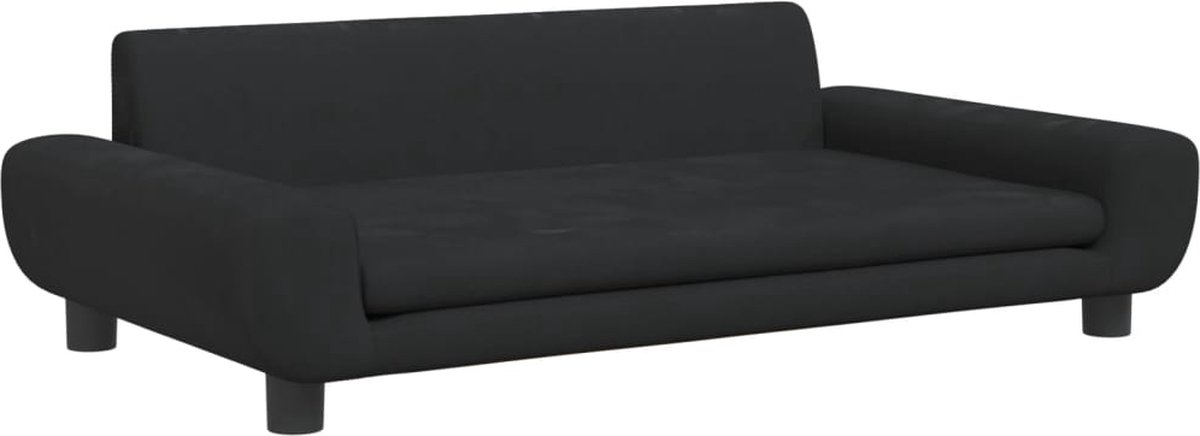 vidaXL Hondenmand 100x54x33 cm fluweel zwart