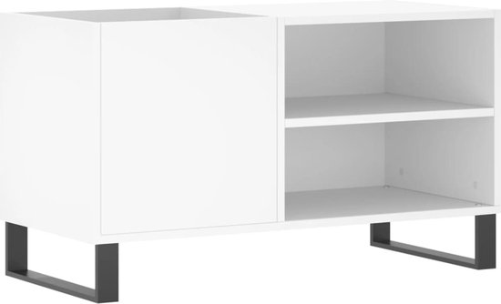 vidaXL Platenkast 85x38x48 cm bewerkt hout hoogglans wit831702 - Werkplaats opslag | fnac België