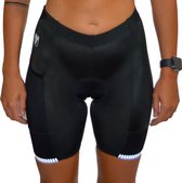 TriTiTan cycling shorts with reflective powerband and one side pocket female - Korte Fietsbroek Dames - 2XS