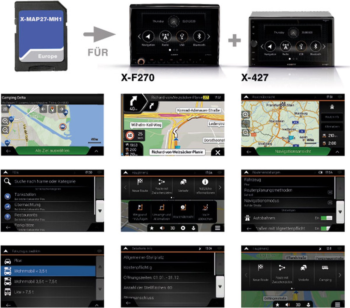 Xzent XMAP27MH1 Navigatie SDkaart Camper navigatiesoftware voor Xzent XF270,... bol