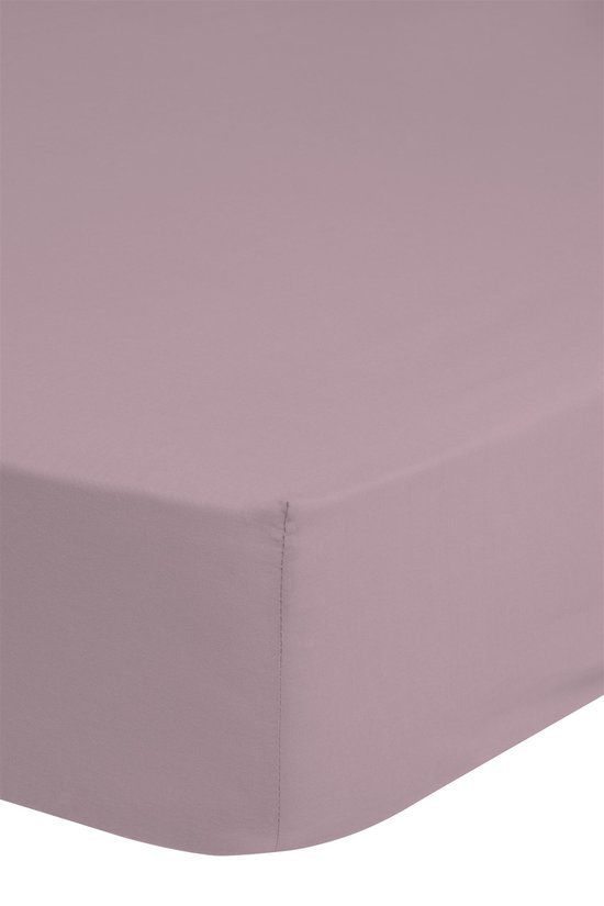 Perfecte katoen geweven hoeslaken roze - 80x200 (eenpersoons) - hoogwaardig - zacht en ademend - rondom elastiek - hoge hoeken - optimaal slaapcomfort