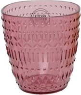 Decoris drinkglas/mok - kunststof - 250 ml - roze