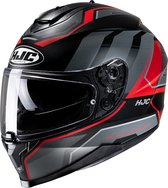 Hjc C70 Nian Black Red Mc1Sf Full Face Helmets S - Maat S - Helm