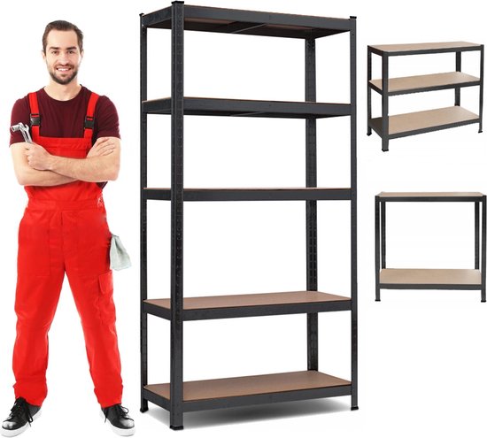 Handson stellingkast zwaar metaal antraciet 180x90x40 175 kg kopen