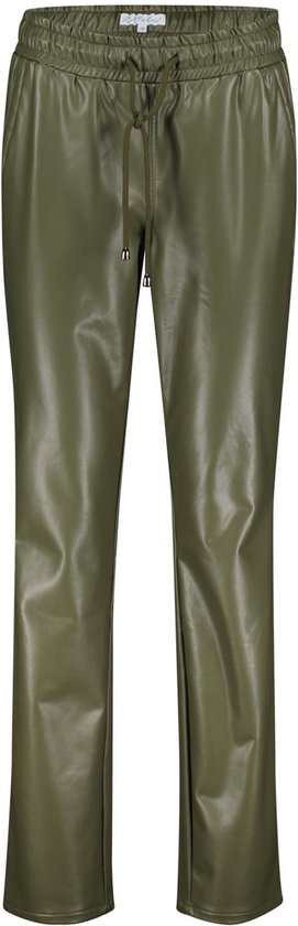 Zwarte Faux Leather Broek High Waist Straight-Leg Damesbroek | Luxe Lederlook