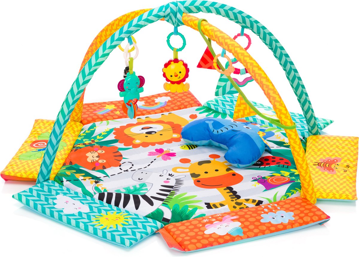 Tapis de jeu Cabino / Baby Gym avec arche et piscine à balles - Rose