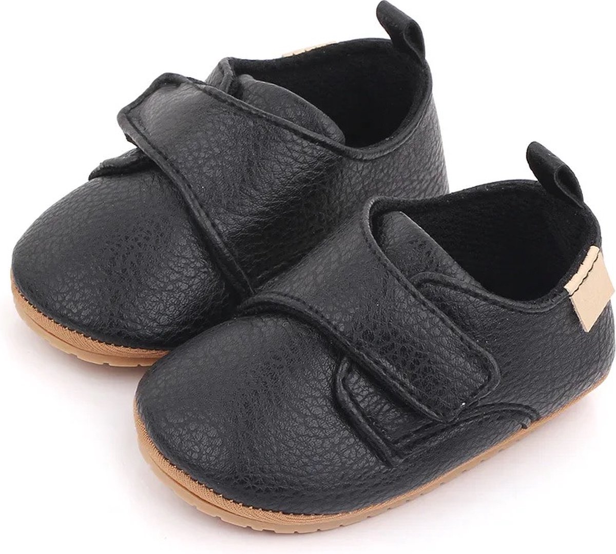 Babyschoentjes – Eerste loopschoentjes - PU Leer - Maat 19-20 - 12cm - Zwart