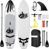 Opblaasbaar SUP Board - Wit - Stand Up Paddle Board - Verstelbare Peddel - Complete set - Inclusief rugzak - Inclusief Pomp - Inclusief Enkelkoord - 305 cm