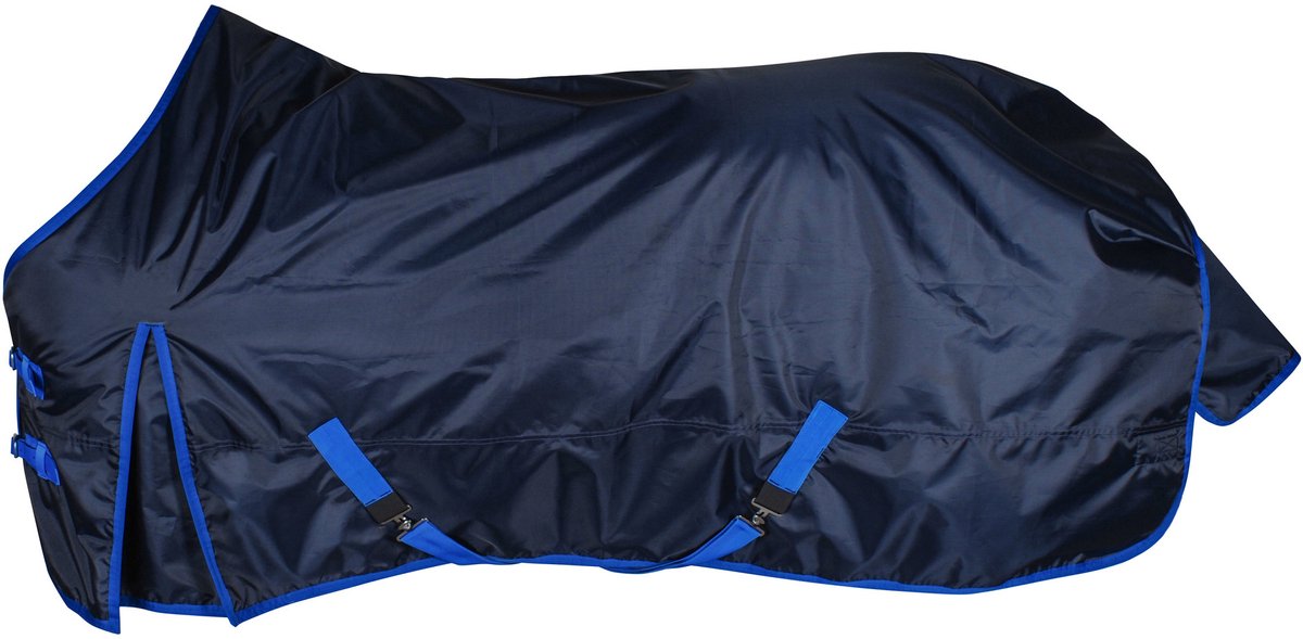 Budget Rider 200gr Outdoordeken - Paardendeken - Maat: 185 - Donkerblauw - Katoen