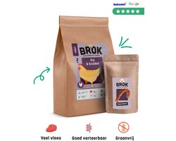​BROK Hondenbrokken Kip & Kruiden – Graanvrij en Gezond Hondenvoer – Proefpakket 2kg – Veel Vlees – Voor Kieskeurige Volwassen Honden​