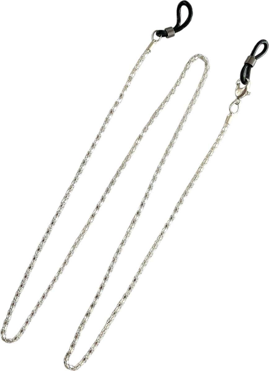 Eyezoo® Brilketting – Staal - Brillenketting – Fantasieschakel Zilverkleur - Chique - Leesbril - Zonnebril