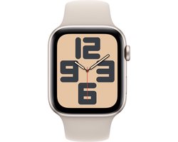 Apple Watch SE 2023 - GPS + Cellular - 44mm Starlight Aluminium Case with Starlight Sport Band - M/L