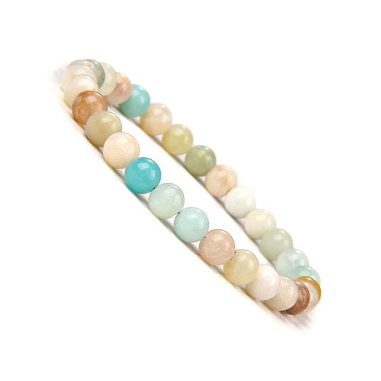 Bixorp Gems Bracelet de pierres précieuses d'amazonite suédoise 6 mm – Bracelets de perles de pierres précieuses – Cadeau spirituel – 20 cm