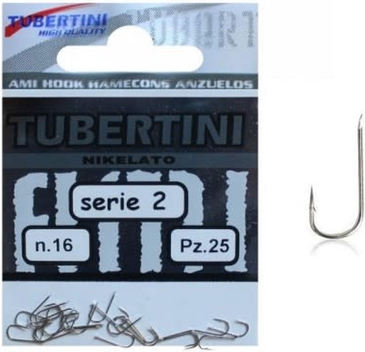 Tubertini Haken Nikelato serie 2 (25pcs) - Maat : 17