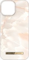 Coque iPhone 15 iDeal of Sweden Fashion Backcover - Marbre Pearl Rose