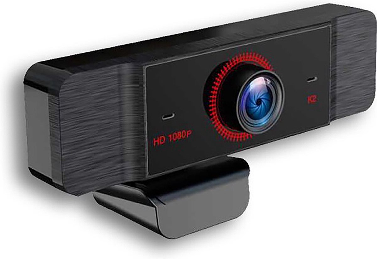 Webcam - Webcam Voor PC Full HD 2022 Model - Webcam met Microfoon En Noise-Canceling - Wijde Lens - Ruisonderdrukking