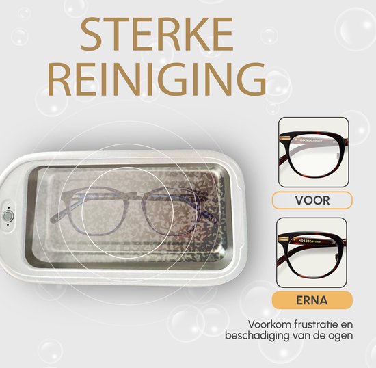 Nettoyeur à ultrasons - Appareil de nettoyage pour Lunettes et ~ Bijoux - Nettoyeur à ultrasons - 600 ML - Cleaner à ultrasons