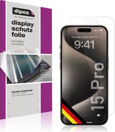 dipos I 6x Beschermfolie helder geschikt voor Apple iPhone 15 Pro Folie screen-protector