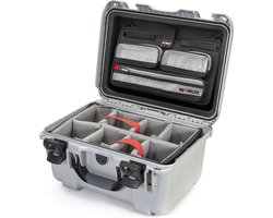 Nanuk 918 Case w/lid org. - w/divider - Silver - Pro Photo Kit case