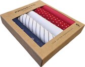 Zakdoeken - meerkleurig - rood - donkerblauw - cadeauverpakking