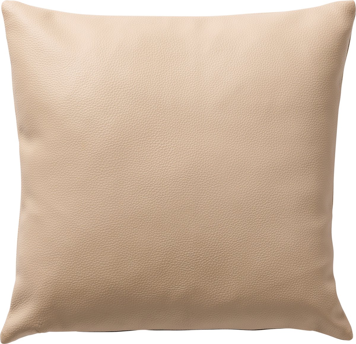 Dutch Decor JARED - sierkussen 45x45 cm - stoere leerlook - effen kleur - Irish Cream - beige - Inclusief binnenkussen - Luxe kussens voor woonkamer & bank