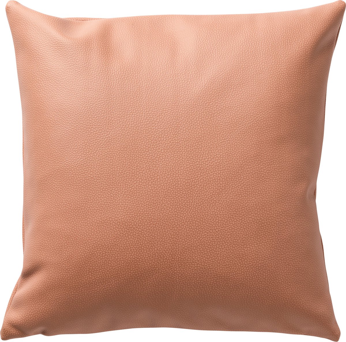 Dutch Decor JARED - sierkussen 45x45 cm - stoere leerlook - effen kleur - Cork - roze - Inclusief binnenkussen - Luxe kussens voor woonkamer & bank Kurk
