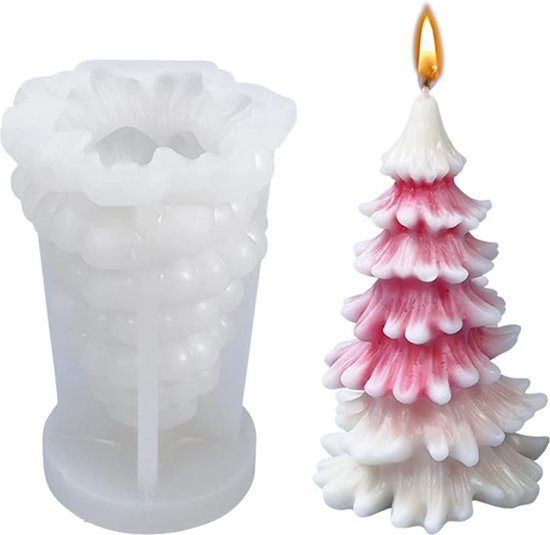 Moule de bougie d'arbre de Noël en Siliconen - Décoration créative de moule  de bougie... | bol