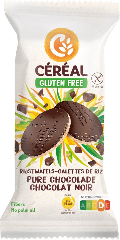 Céréal Rijstwafel Pure Chocolade - 6 x 130 gr - Voordeelverpakking