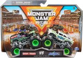 Hot wheels Monster Jam truck 2-pack Grave Digger & Avenger - monstertruck 9 cm schaal 1:64