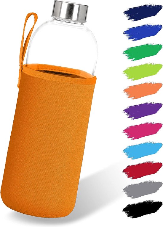 Spottle Gourde En Verre Avec Housse En Néoprène, Bouteille En