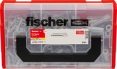 Jeu de chevilles Fischer FixTainer - Chevilles SX Plus 6,8 et 10 mm - Cheville puissante pour surfaces solides et perforées - 210 pièces