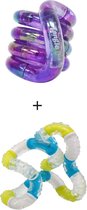 Tangle Gems Junior (Purple Amethyst) & Tangle Relax Therapy (BrainTools Imagine) - COMBO 2-Pack - Fidget Toy voor kinderen en volwassenen - Fidget Toy voor school - Cadeau voor tieners en volwassenen