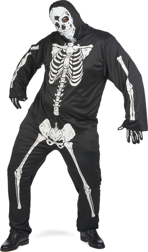 LUCIDA - Déguisement squelette Zwart grande taille Halloween pour homme -  XXL | bol