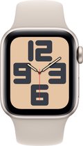 Bol.com Apple Watch SE 2023 - 40mm - Sportbandje Beige - M/L aanbieding